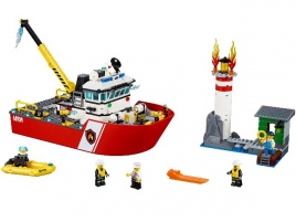 Конструктор  Лего Сити (Lego City) 60109 Пожарный катер