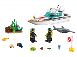 Конструктор  Лего Сити (Lego City) 60221 Яхта для дайвинга