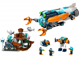 Конструктор  Лего Сити (Lego City) 60379 Глубоководная исследовательская подводная лодка