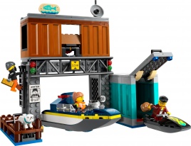 Конструктор  Лего Сити (Lego City) 60417 Полицейский катер и убежище мошенников