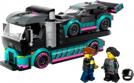 Конструктор  Лего Сити (Lego City) 60406 Гоночный автомобиль и грузовик-перевозчик легковых автомобилей
